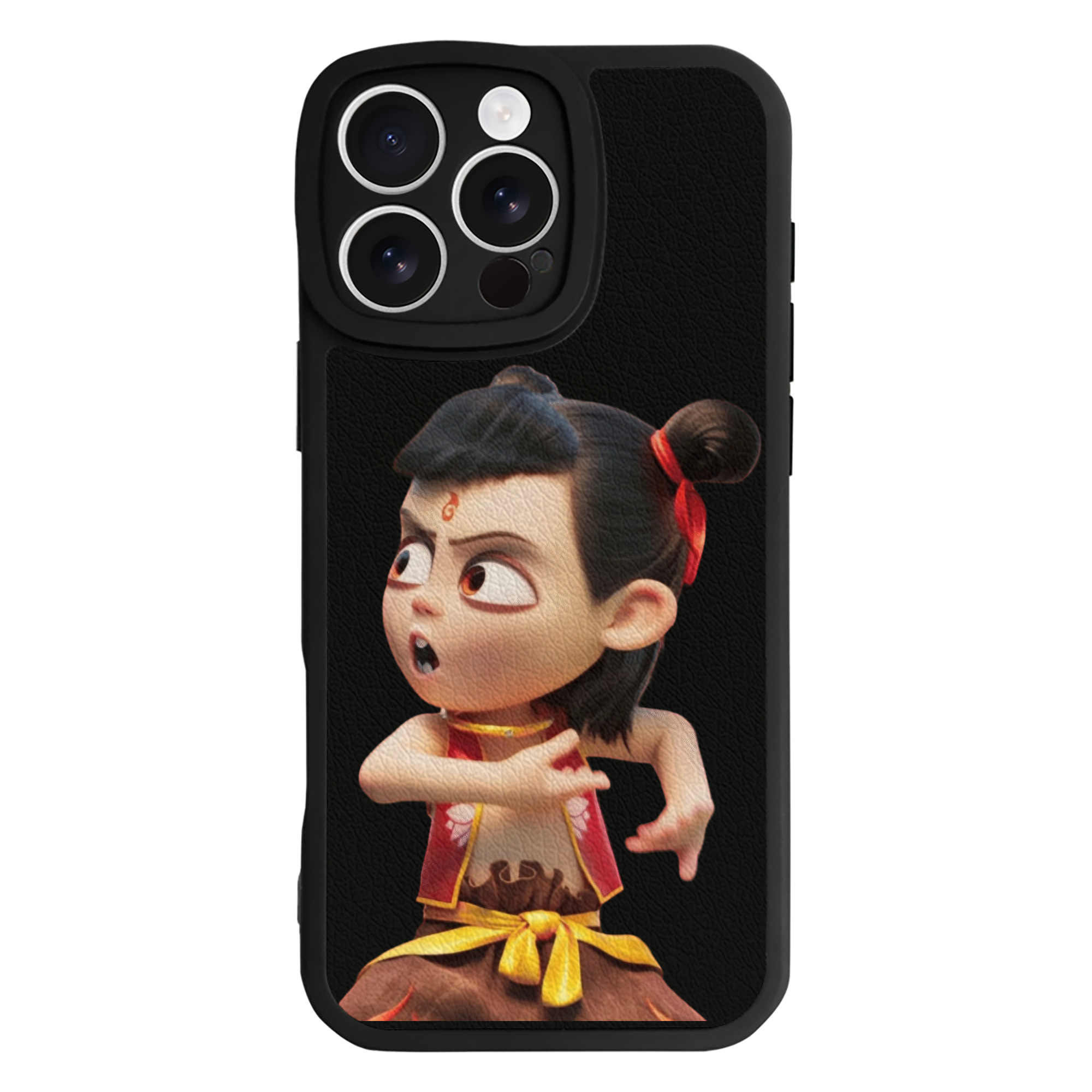 （画像用） Ne Zha 2 ナタ 魔童の大暴れ 【iPhone 16シリーズ対応】シリコンスマホケース（レザー調） 材質：シリコン